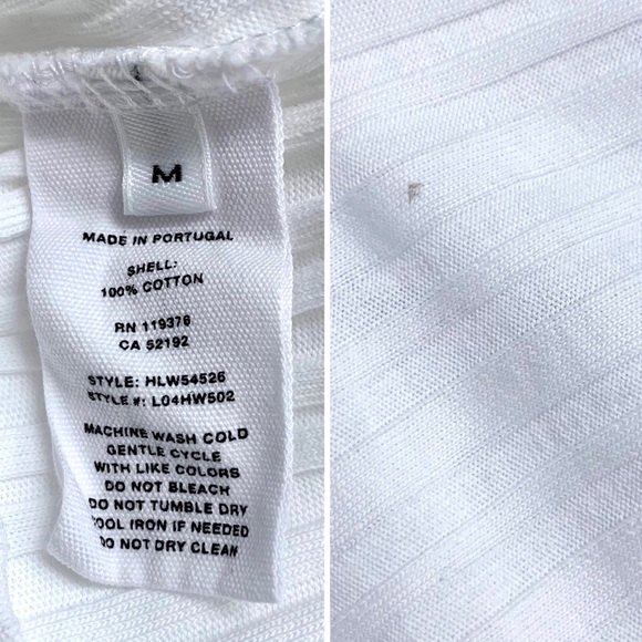 Ribbed Cutout Short Sleeve Top - White - Picture 4 of 5